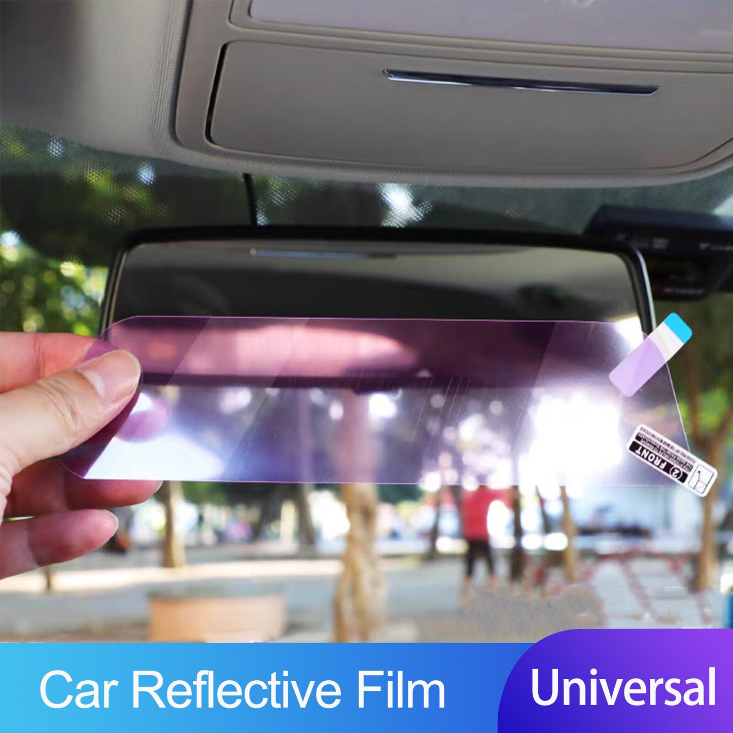 Interior Side Anti - Glare Film Night Reversal Stick On Mirror Auto Replacement