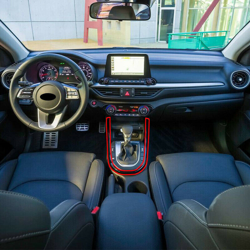 Carbon Fiber Central Console Gear Shift Box Trim Fit for Kia K3 Forte 2019-2022