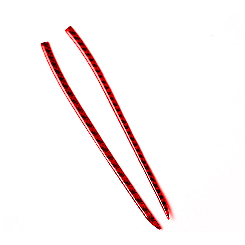 Red Carbon Fiber Gear Shift Side Strip Trim Cover for Subaru Forester 2005-2008
