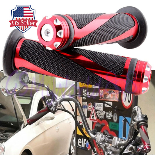 Red Motorcycle 7/8 Handle Bar Hand Grip Gel Fit for Yamaha YZF R1 R6 FZ6R FZ-07