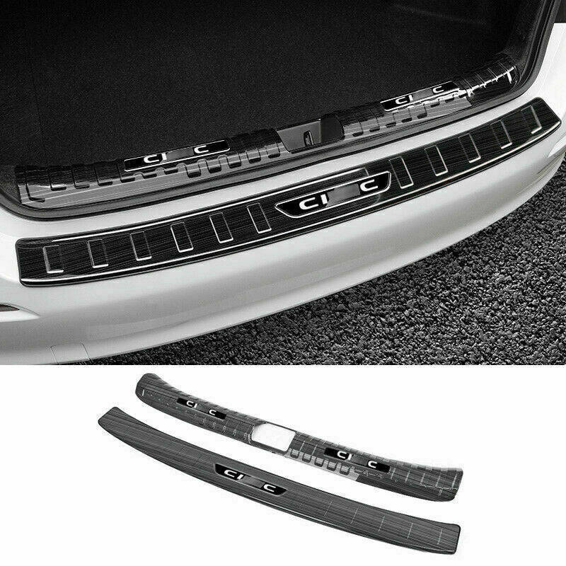 for Honda for Civic 2022-2023 Black Titanium Rear Bumper Protector Guard cover Trim