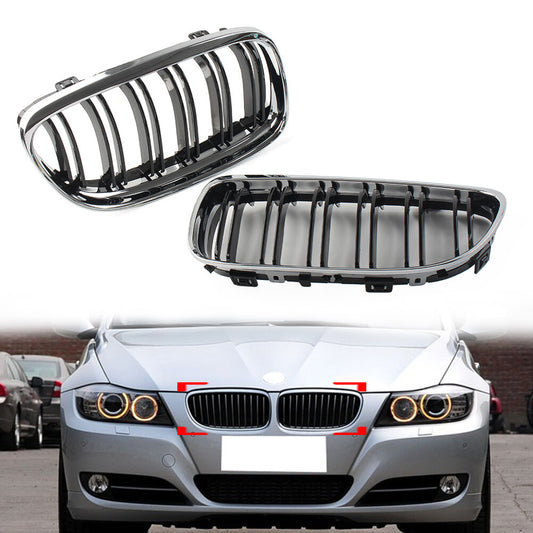for BMW 3 Series E90 E91 08-12 Front Kidney Grill Grille 51137201969 51137201970
