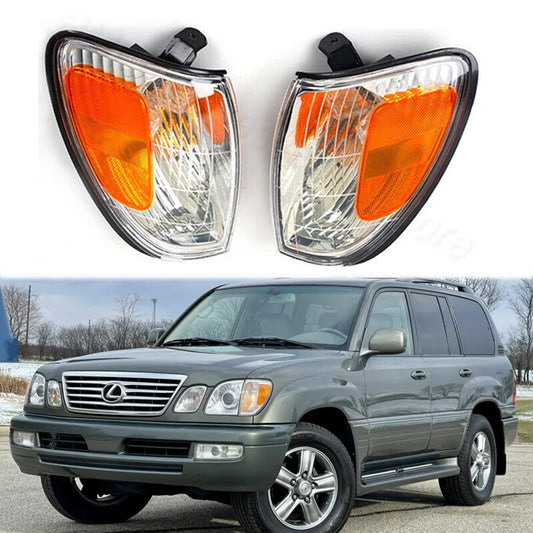 1Pair For 1998-2007 for Lexus LX470 Front Side Marker Lamp Corner Light Signal Light