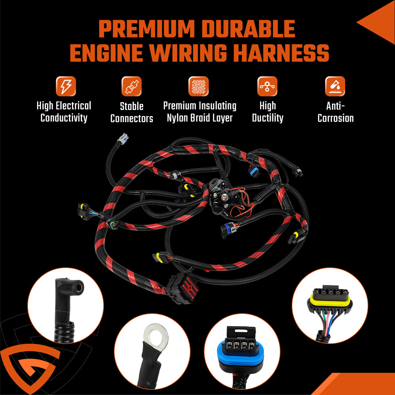 Fit 97 F-250 F350 for Ford Engine Wiring Harness 7.3L Diesel w/o Cali Before 5/12/97
