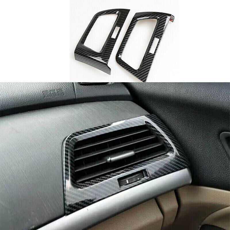 for Honda Accord 2008-2013 Carbon Fiber ABS Console Air Outlet Vent Cover Trim