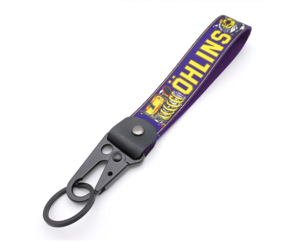 Car keychain/key ring with lanyard, car accessories for Nissan Ohlins