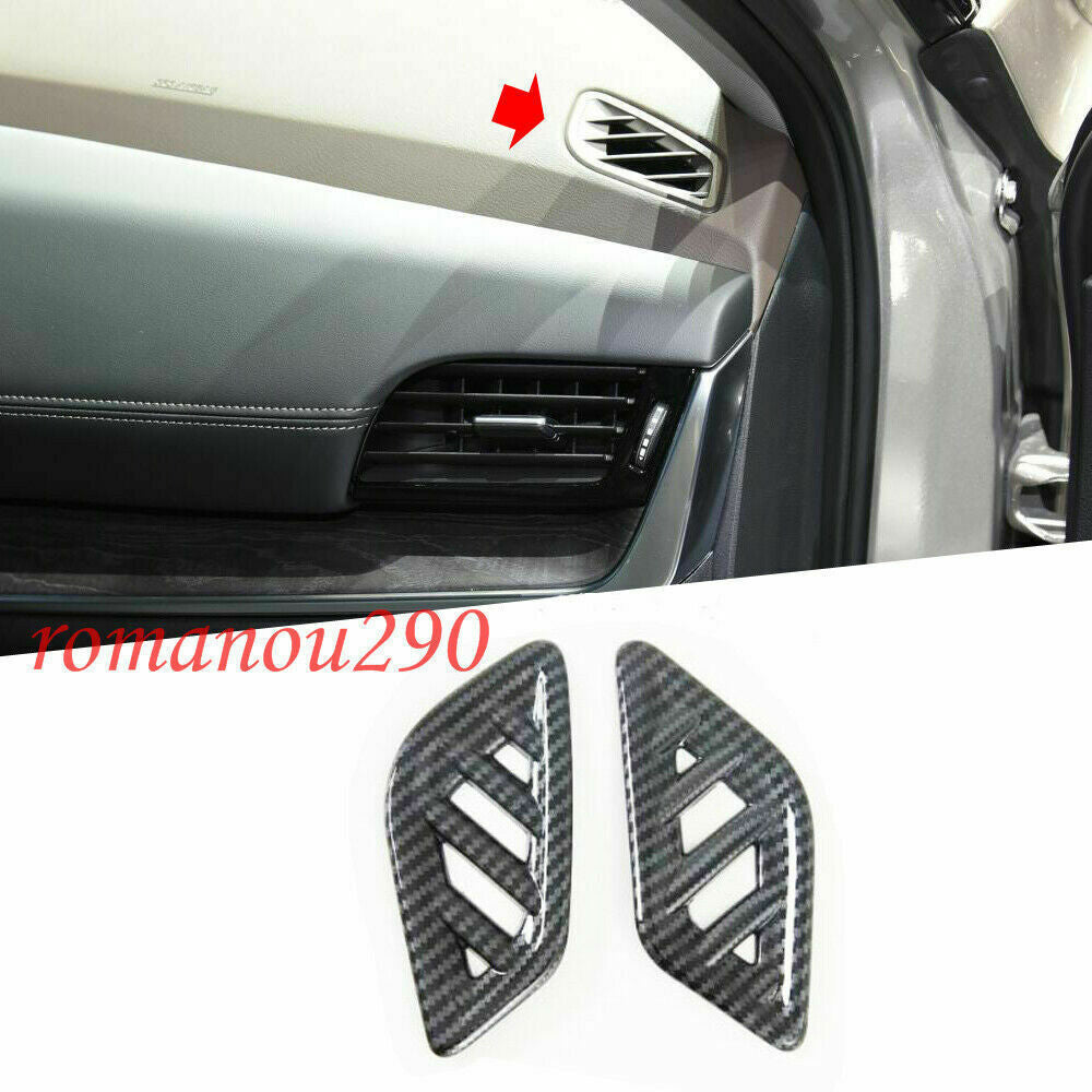 4X for Nissan Rogue 2021-2023 Carbon Fiber ABS Dashboard Air Outlet Cover Trim