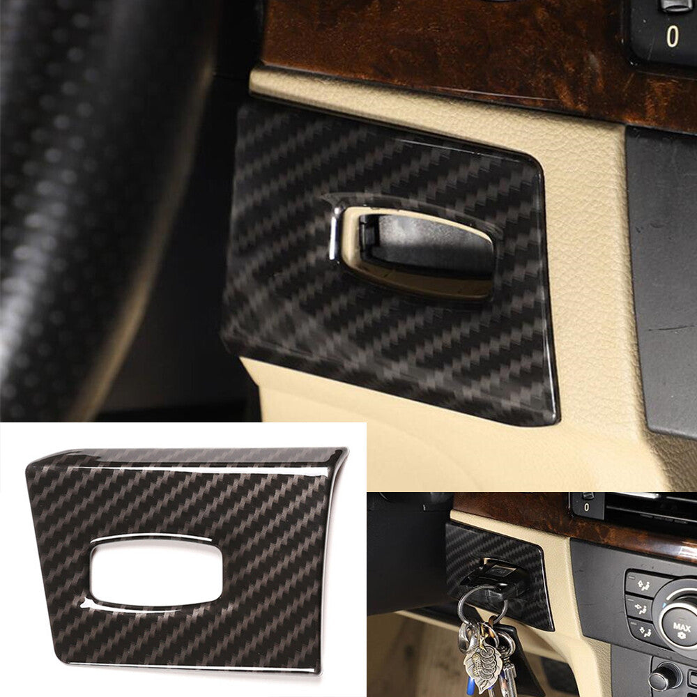 Carbon Fiber ABS Key Hole Ignition Switch Cover for BMW 3 Series E90 E92 2005-12