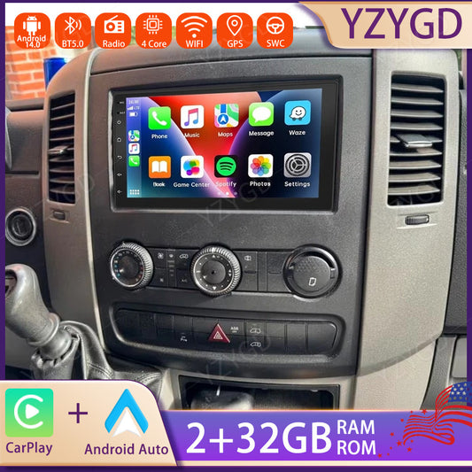 Android14 Carplay for Mercedes for Benz Sprinter 2006-2018 Car Stereo Radio GPS Navi