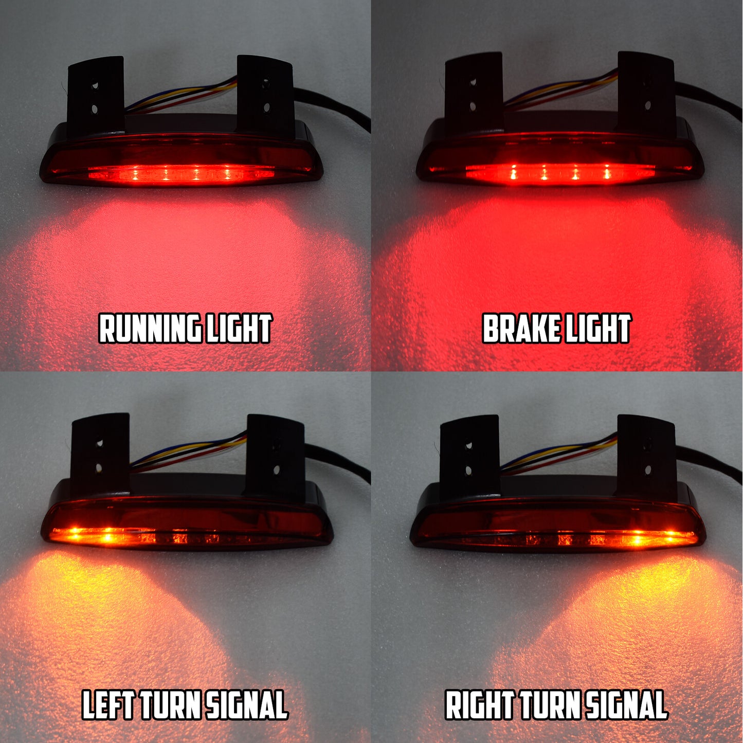 Red Lens Turn Signal Rear Brake Tail Light Fit for Harley Sportster XL 1200 883