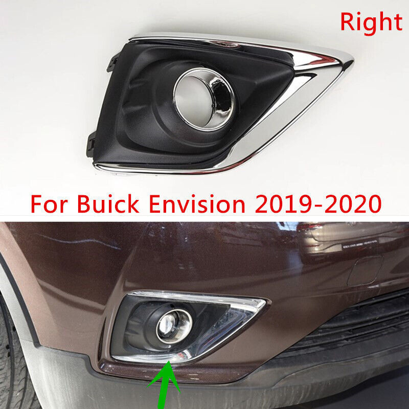 Right Side ABS Front Bumper Fog Light Lamp Cover Bezel for Buick Envision 19-20