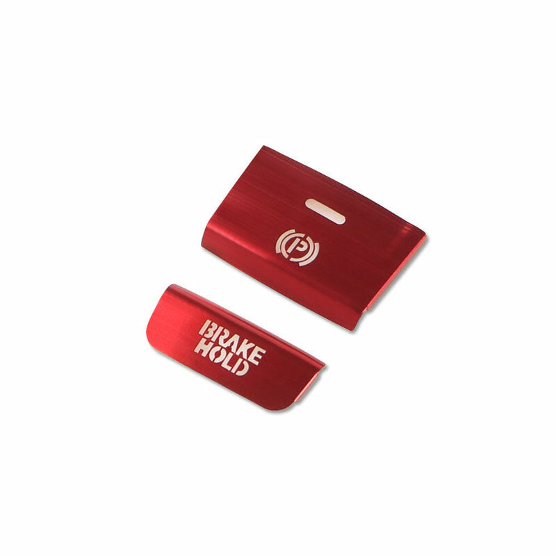 for Honda Accord 2018-2020 Red Aluminum Inner Electronic Handbrake Button Trim