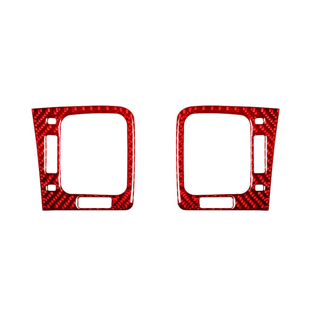 Red Carbon Fiber Side Air Vent Outlet Cover Trim for Hyundai Azera 2006-2011
