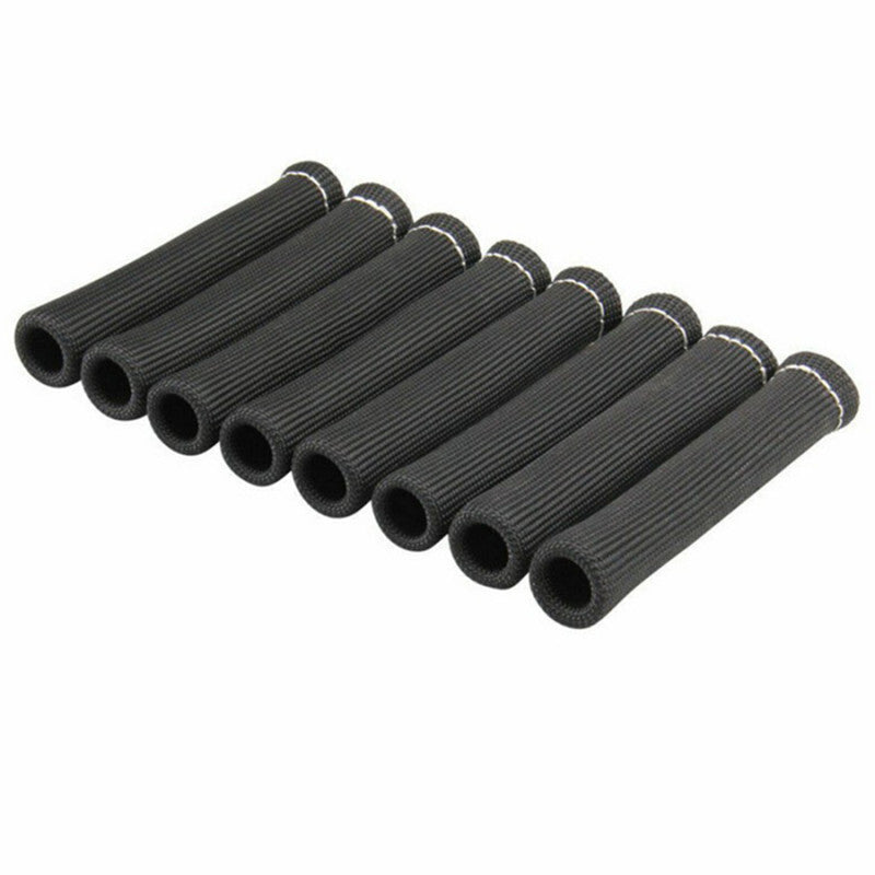 Car 8x 1200¨H Spark Plug Wire Boots Protector Sleeve Heat Shield Protection Cover