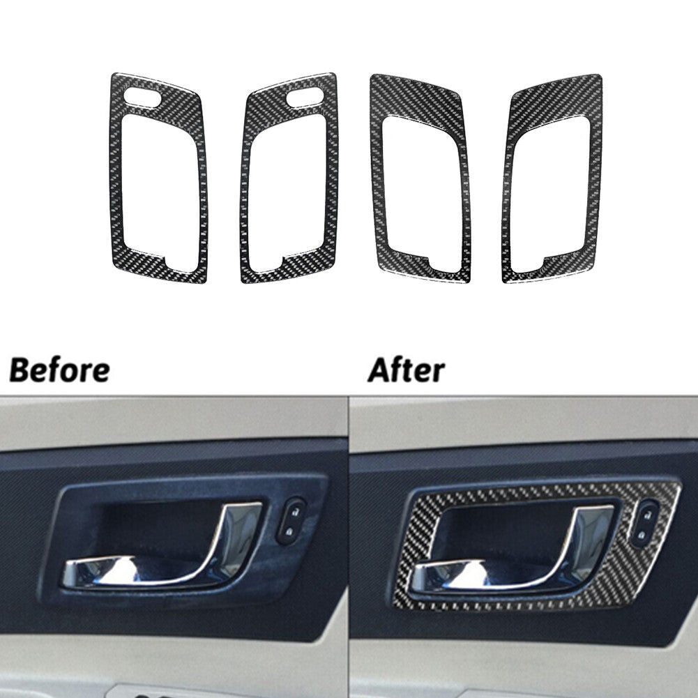 4Pcs Carbon Fiber Interior Door Handle Cover Trim for Cadillac CTS 2003-2007