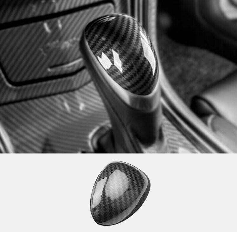 Fit for Cadillac ATS 2013-2019 carbon fiber look car gear shift knob cover trim