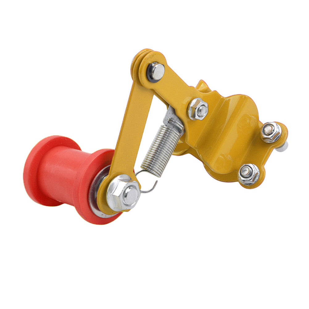 Fit Motorcycle ATV Dirt Bike Bolt On Chain Tensioner Roller Adjuster Yellow+Red