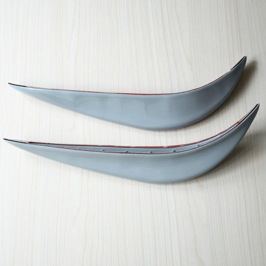 Grey Car Bumper Anti-rub 3D Cover Stickers Protector Guard Streamline