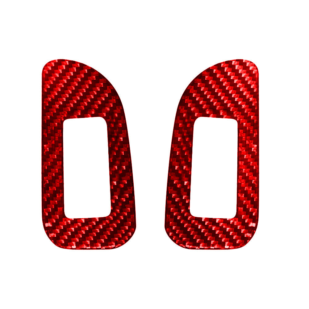 Red carbon fiber interior rear door control cover trim for Chrysler 200 sedans