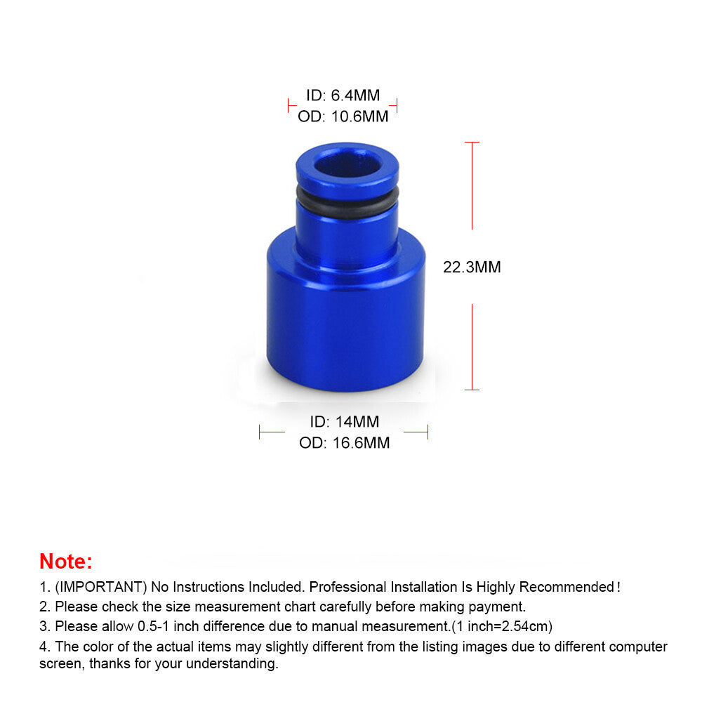 Fuel Injector Top Hat Adapters for Honda for Civic for Acura for RDX B16 B18 D16 Engine Blue