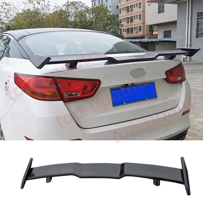 for Kia Optima 2014-2015 Black Rear Tail Trunk Spoiler Wing Lip TRD Style Cover