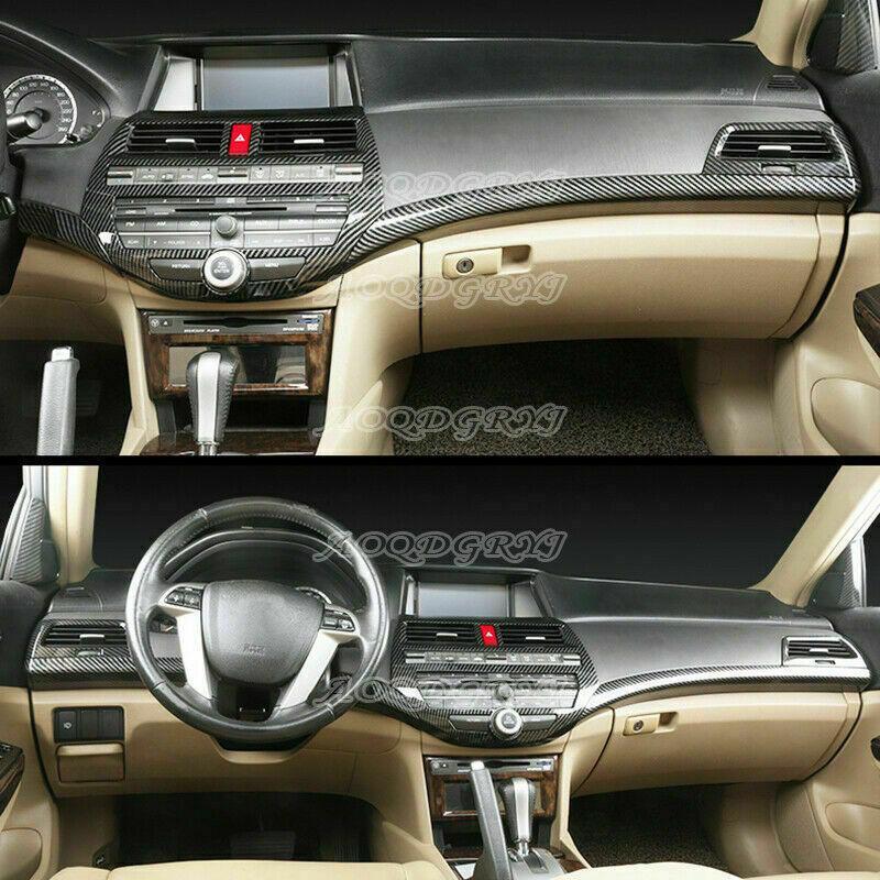 for Honda Accord 4DR 2008-12 Carbon Look Central Console Dashboard Strip Trim