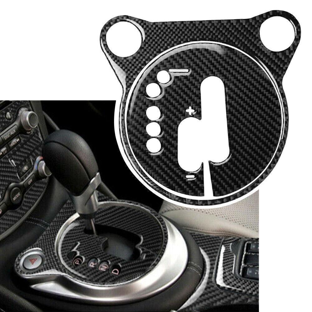 Carbon Fiber Interior Gear Shift Box Panel Cover Fit for Nissan 370Z 2009-2020