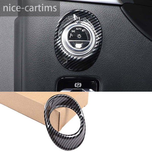 for Benz C Class W206 2022+ Headlight Switch Button Panel Cover ABS Carbon Fiber
