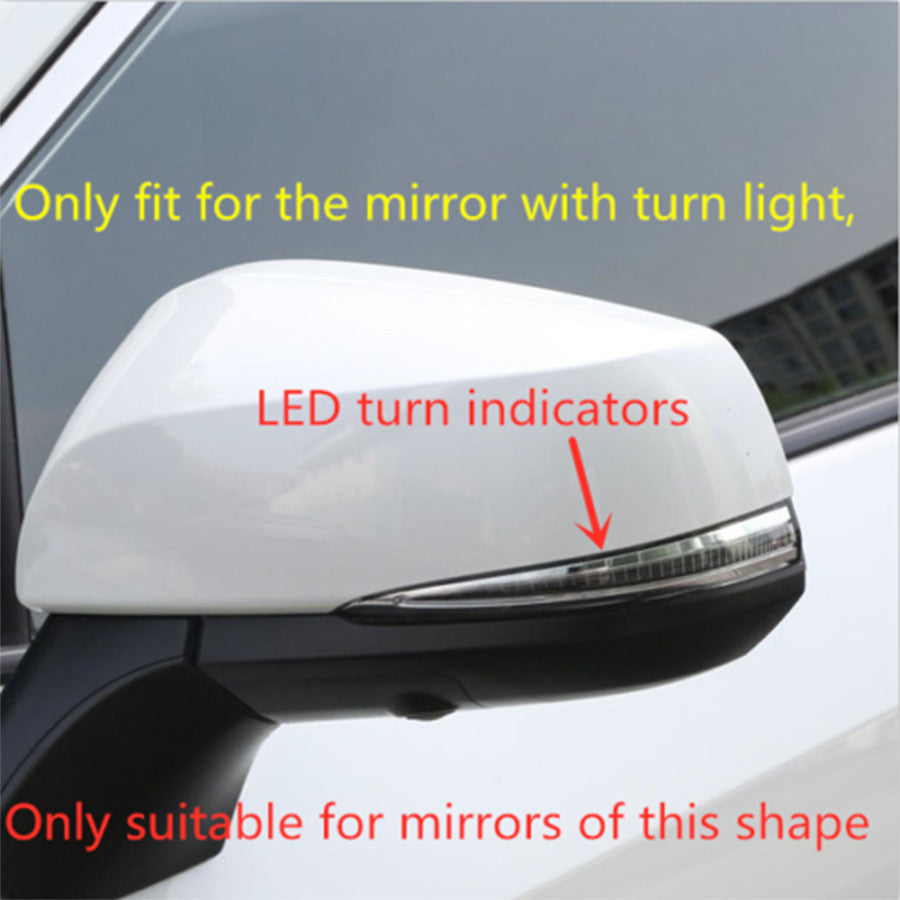 6P Carbon Fiber Rearview Mirror Cover Strip Trim for Toyota Highlander 2020-2023