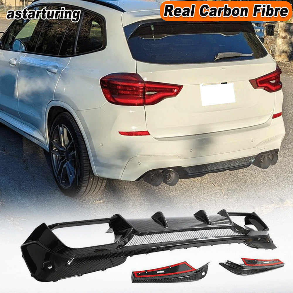 for BMW F97 X3M LCI Competition 2019-2024 REAL CARBON Rear Bumper Diffuser Lip