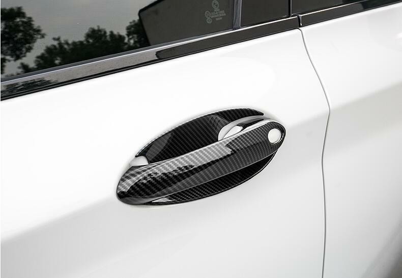 4P ABS Carbon Fiber Exterior Side Door Bowl Cover Trim for BMW X3 G01 X4 2018-21