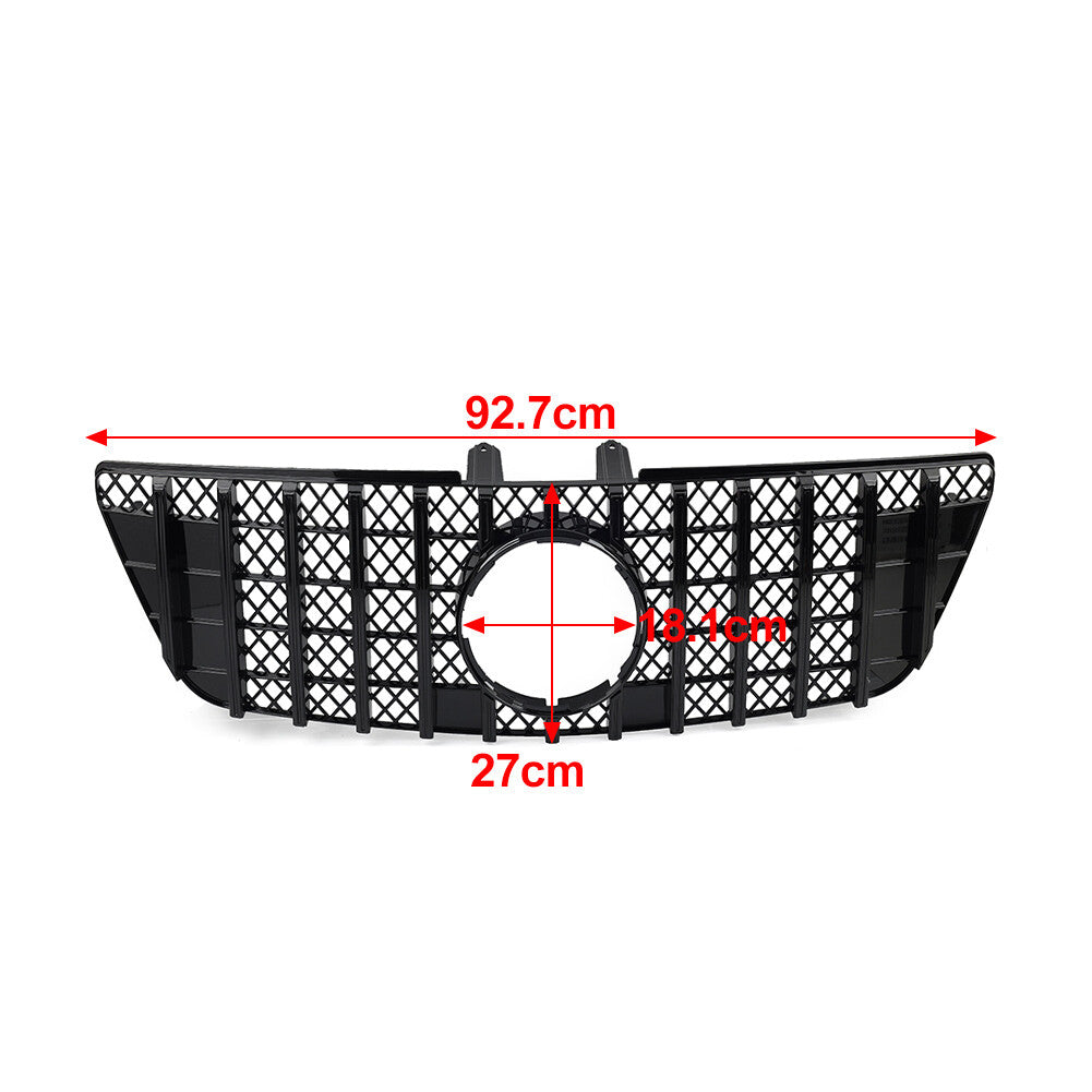 GTR Style Front Bumper Hood Diamond Grille for Benz ML Class W164 2009-12 09 11