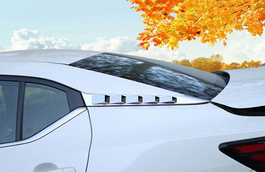 2P Chrome Rear Window D Pillar Side Trim Strip Cover For 2020-2023 for Nissan Sentra