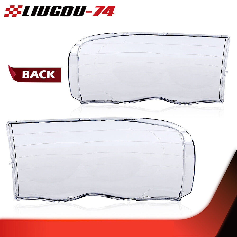Headlight lens caps for 2002, 2003, 2004, and 2005 for Dodge for Ram 1500, 2500, and 3500 models, 1 pair.
