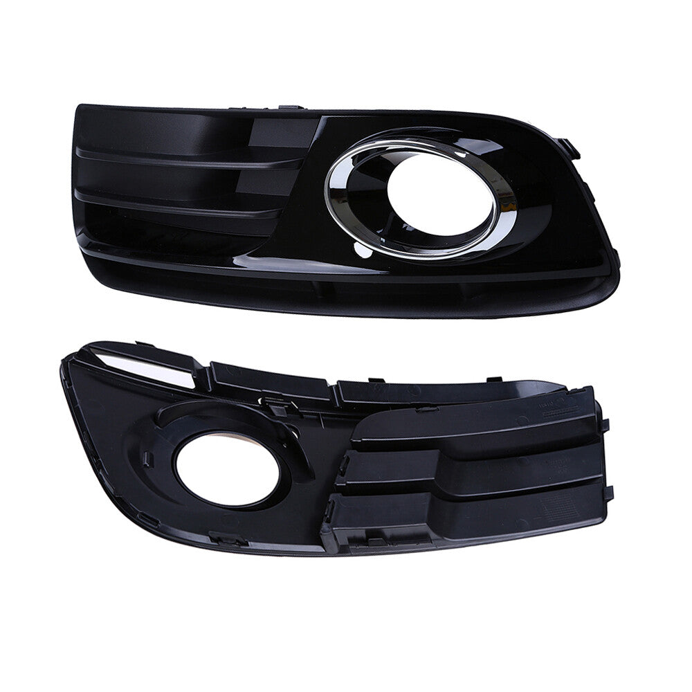 A pair of black front bumper bezels, side grille, and fog light protectors for 2013-2017 for Audi Q5.