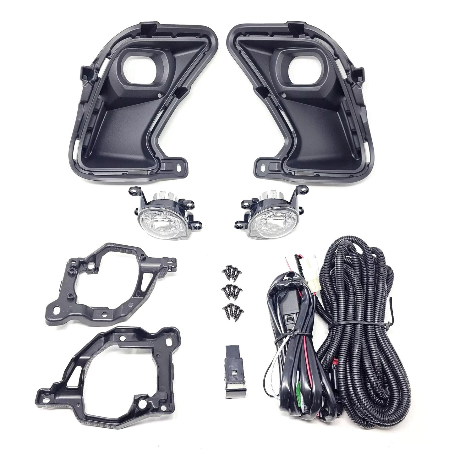For 2024-2025 for Toyota Grand Highlander LED Fog Light Kit Switch Bezel Wire White