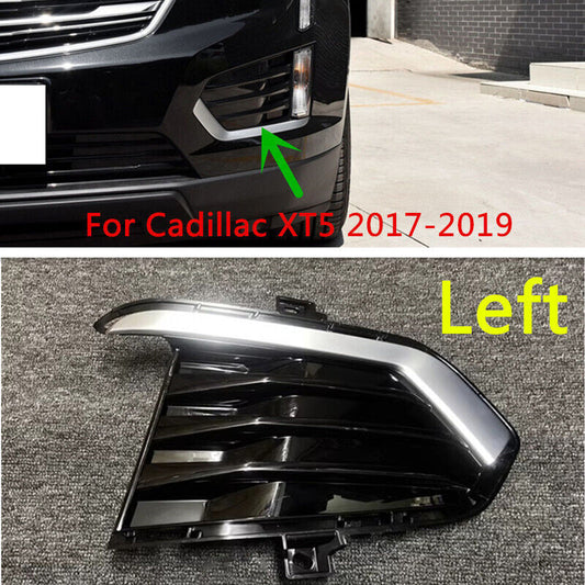 Front Left Side Front Bumper Fog Light Bezel Grille for Cadillac XT5 2017-2019