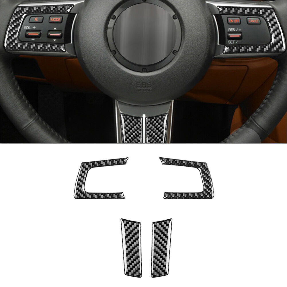 Carbon Fiber Interior Steering Wheel Panel Trim for Mazda MX-5 Miata 2009-2015
