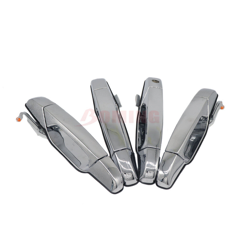 (4) Chrome front and rear door handles are suitable for 07-13 for Chevrolet Tahoe for GMC for Yukon for Sierra Denali