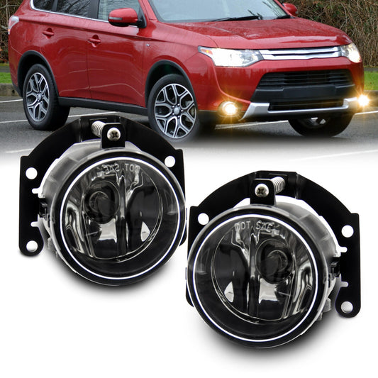 A pair of front fog lights for 2010-2015 for Mitsubishi Outlander Sport: Left + Right