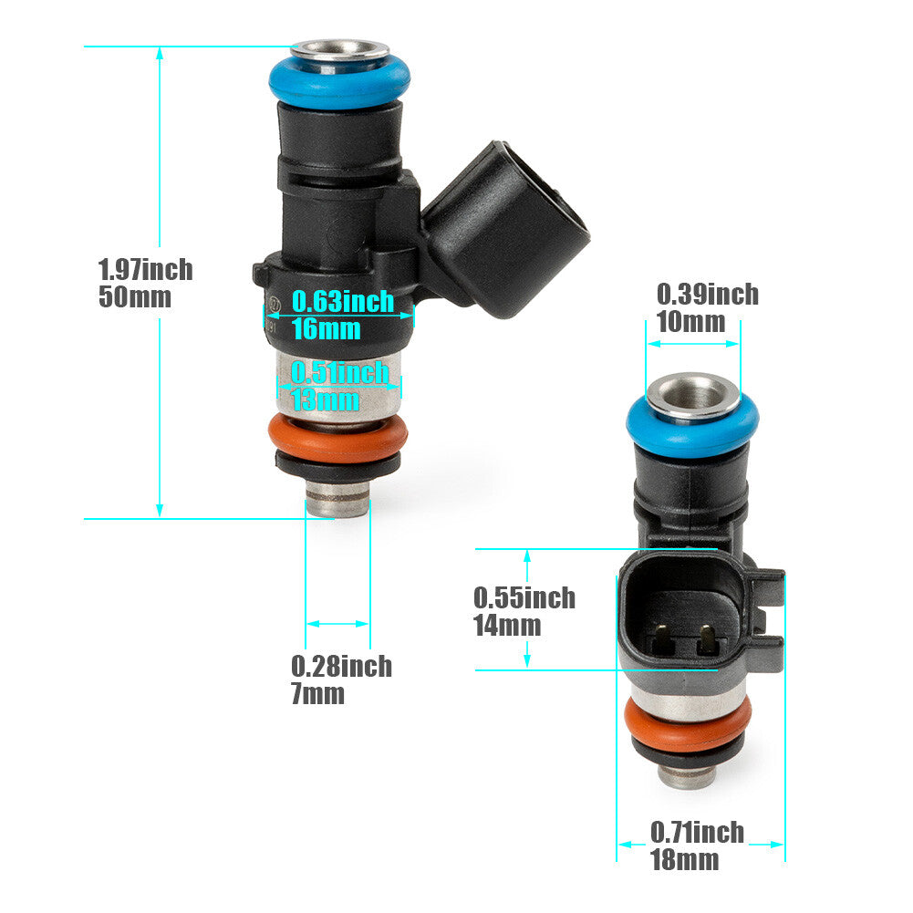 6PCS Fuel Injector 2521068 for Polaris Ranger XP 900 Ranger Crew 570 2013-19