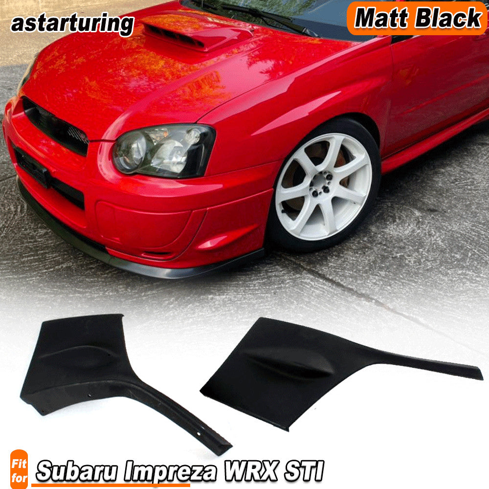 Front Bumper Splitter Fin Spoiler Lip Canards for Subaru Impreza WRX STI 2004-05