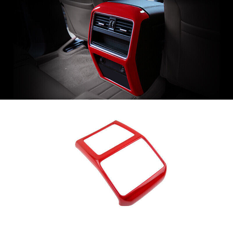 for Porsche for Cayenne 19-2023 Red Rear Air Outlet Vent Anti-Kick Panel Trim Cover