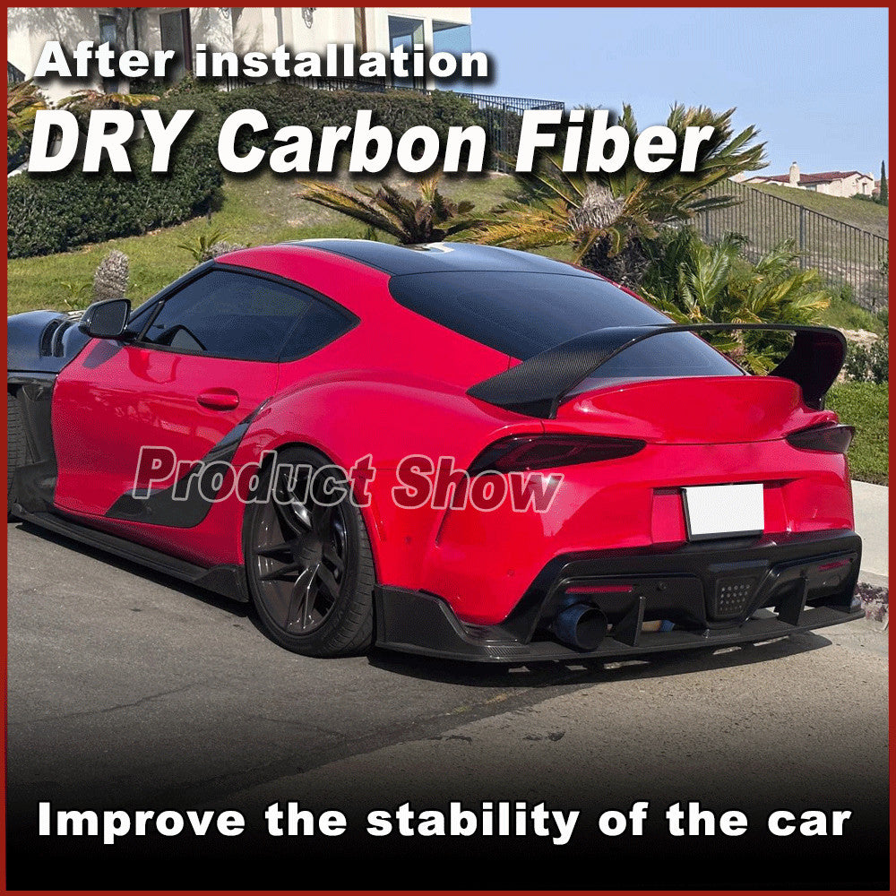 Fit for Toyota Supra A90 2019-2022 DRY Carbon Rear Bumper Diffuser Lip Spoiler