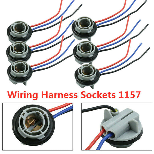6x 1157 2357 Replacement Sockets Advanced Harness Rear Brake Light