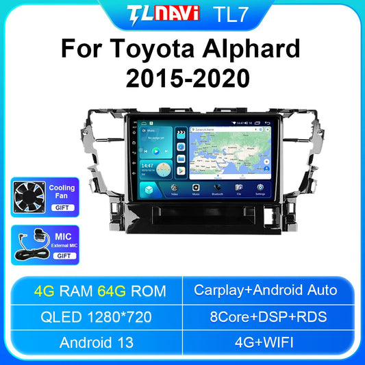 for Toyota Alphard H30 2015-2020 CarPlay Car Radio GPS Stereo Auto Player Screen
