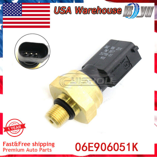 New for VW for Audi A4 A6 Quattro for Volkswagen for Jetta Fuel Pressure Sensor 06E906051K