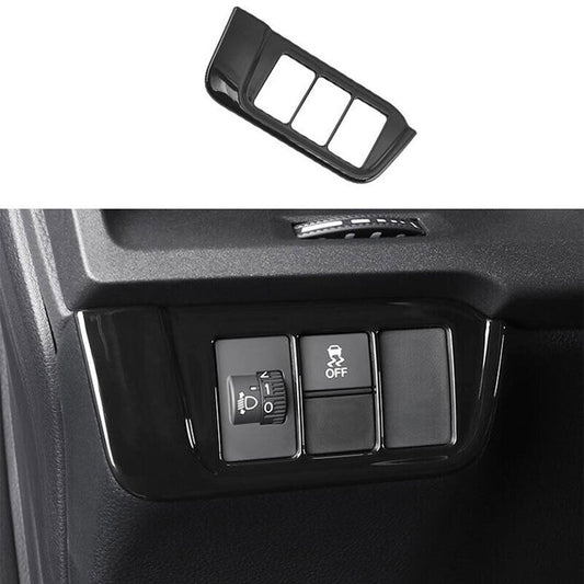 for Honda CR-V 2023-2024 Glossy Black Headlight Switch Button Cover Trim Frame