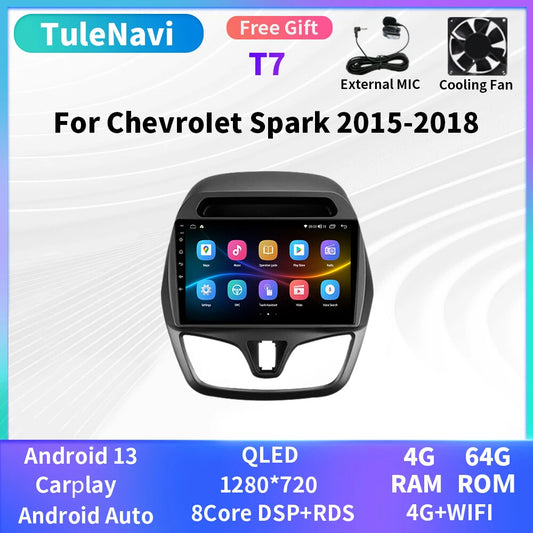 for Chevrolet Spark Beat 2015-2018 CarPlay Android Car Radio Video Player GPS