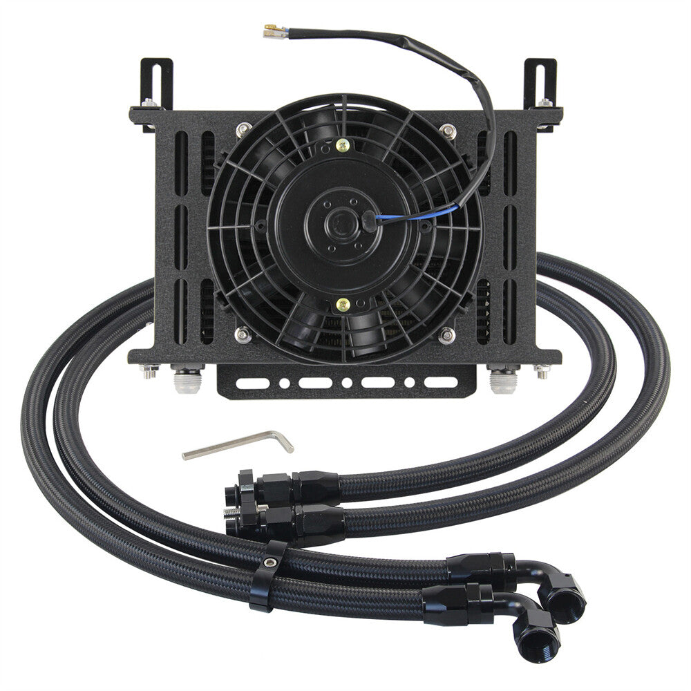 25 Row Oil Cooler Kit for BMW E36 E46 M3 E90 E92 E93 135i 335i +7'' Electric Fan